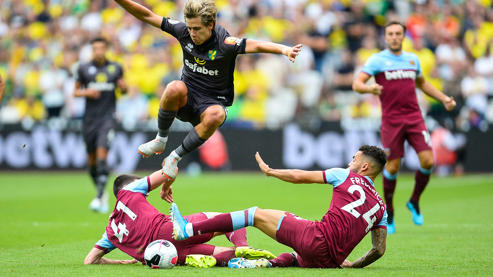 West Ham against Norwich City 