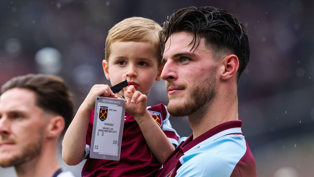 Declan Rice with his nephew