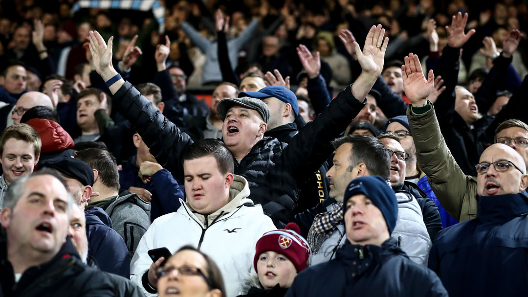 West Ham United fans at Southampton