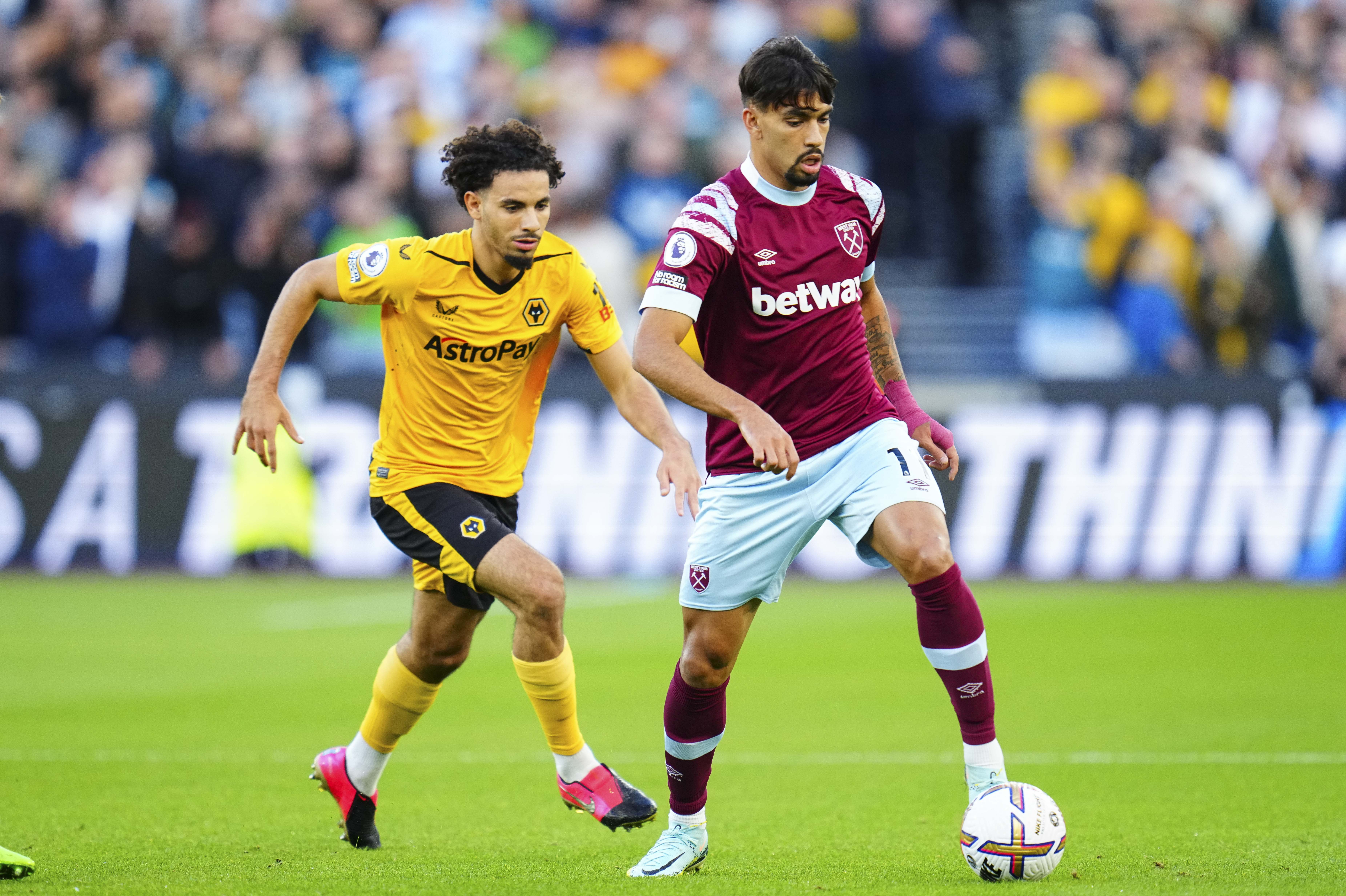 Lucas Paquetá in action against Wolves
