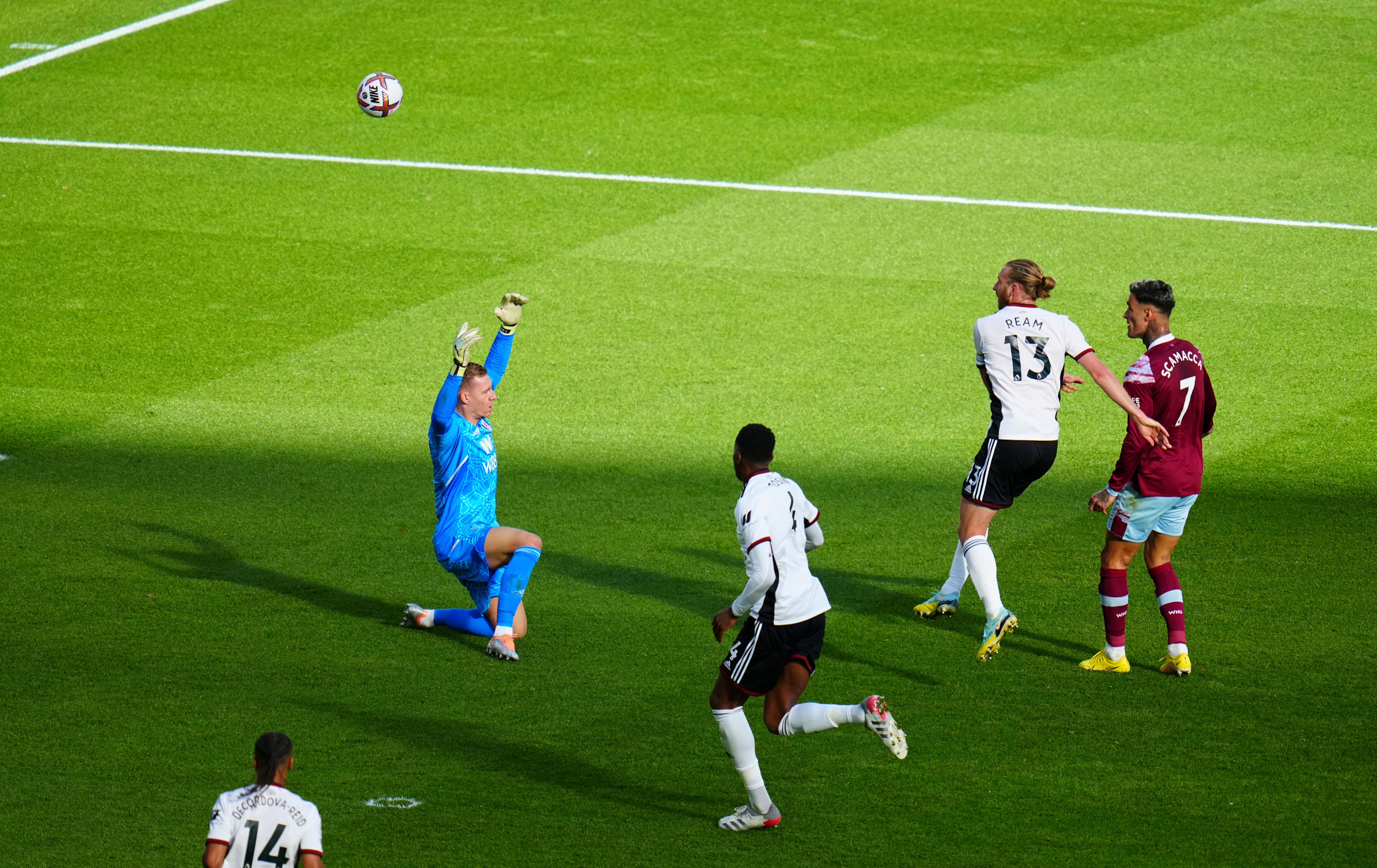 Gianluca Scamacca scores against Fulham