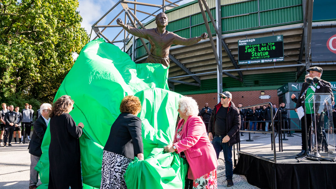 Jack Leslie statue unveiling