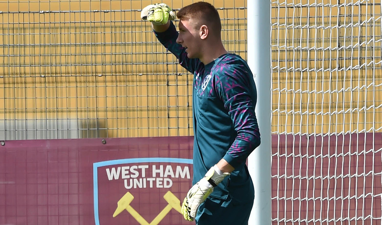 Mason Terry in action for West Ham United U18s