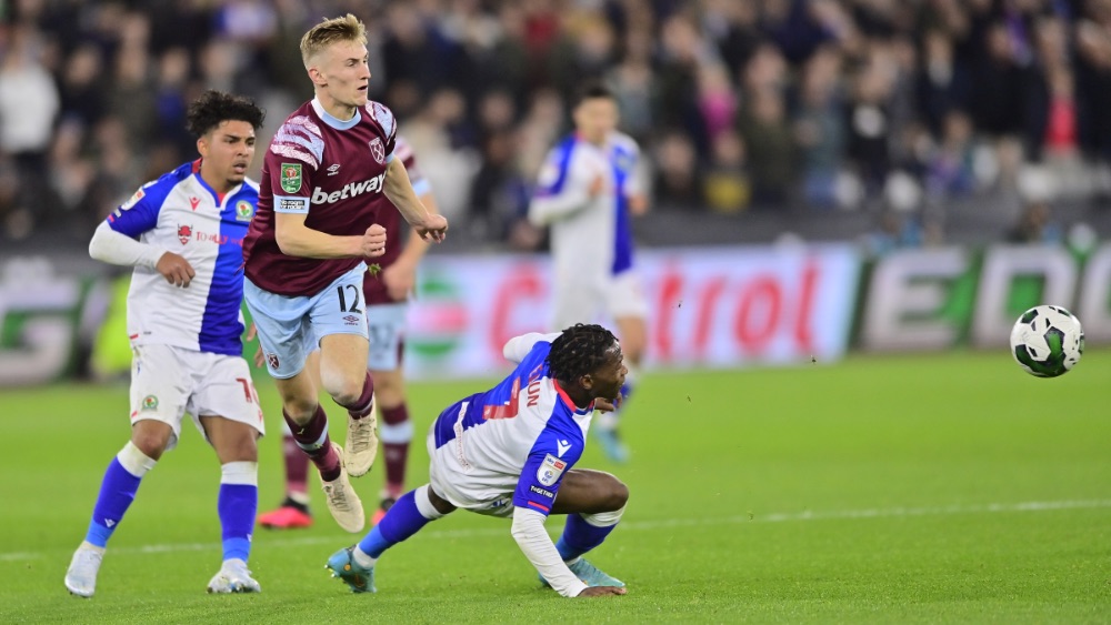 Flynn Downes in action against Blackburn