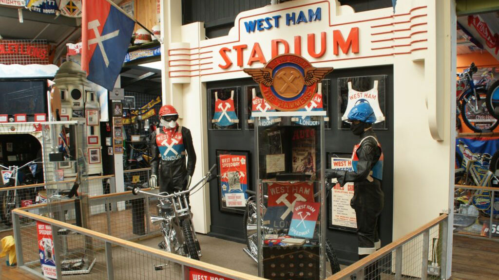 A West Ham Hammers museum exhibit