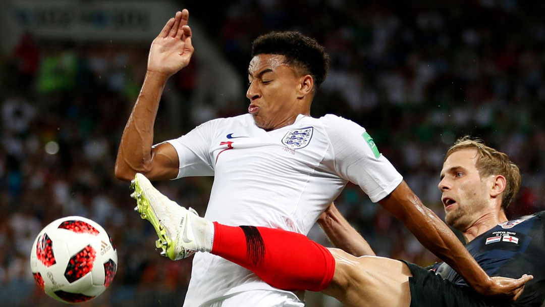 Jesse Lingard in action at the 2018 World Cup