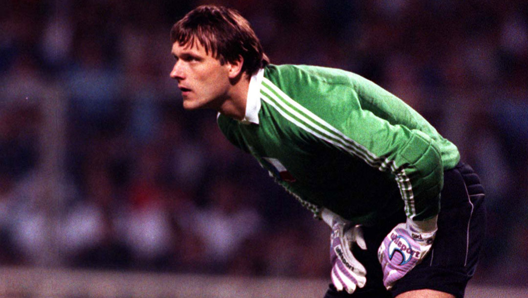 Ludek Miklosko in action for Czechoslovakia in 1990