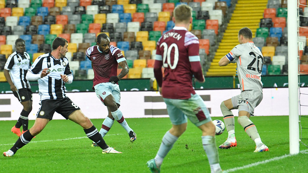 Michail Antonio scores at Udinese