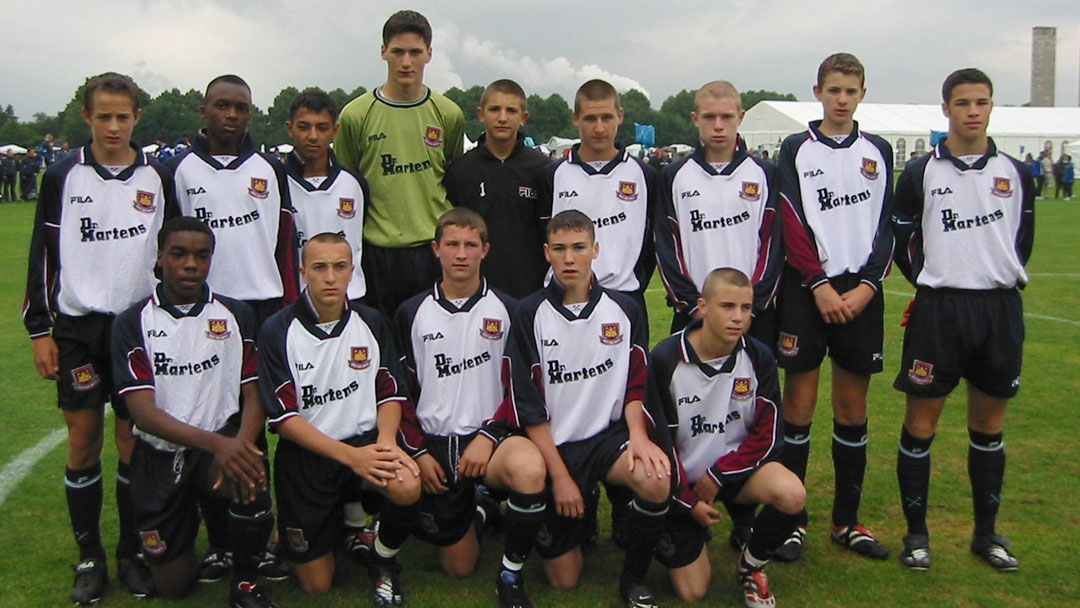 Liam Parrington and his Academy teammates