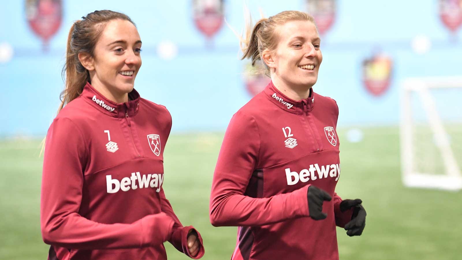 The women's team train ahead of facing Brighton