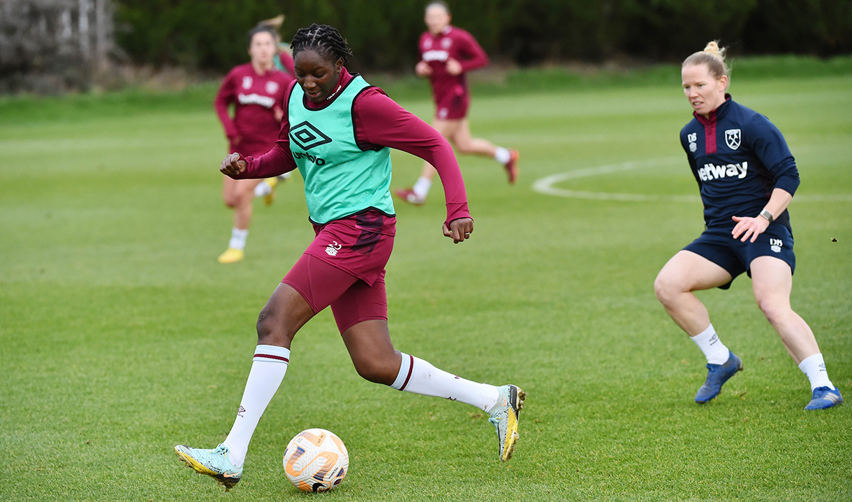 Hawa Cissoko in training for WHU