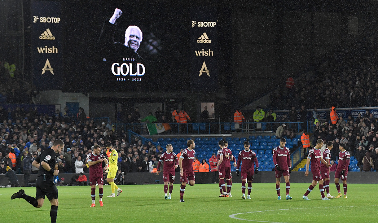 David Gold tribute at Elland Road