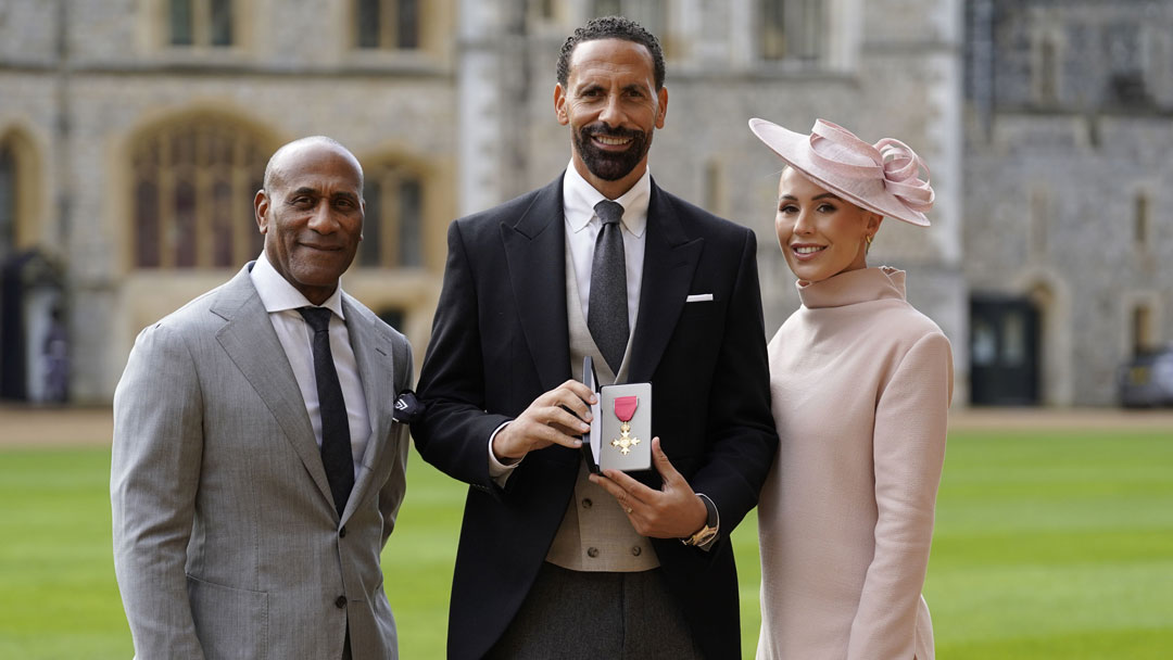 Rio Ferdinand OBE with his family