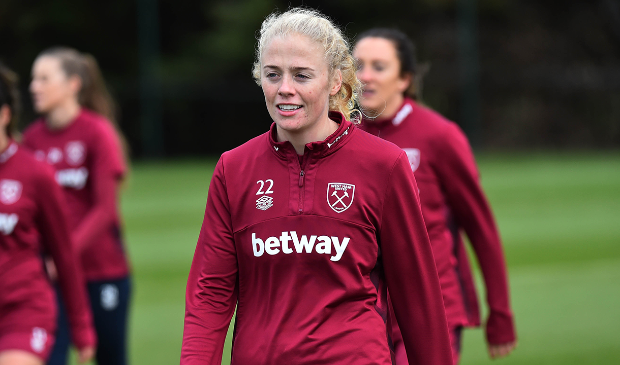 Grace Fisk in training for West Ham United Women