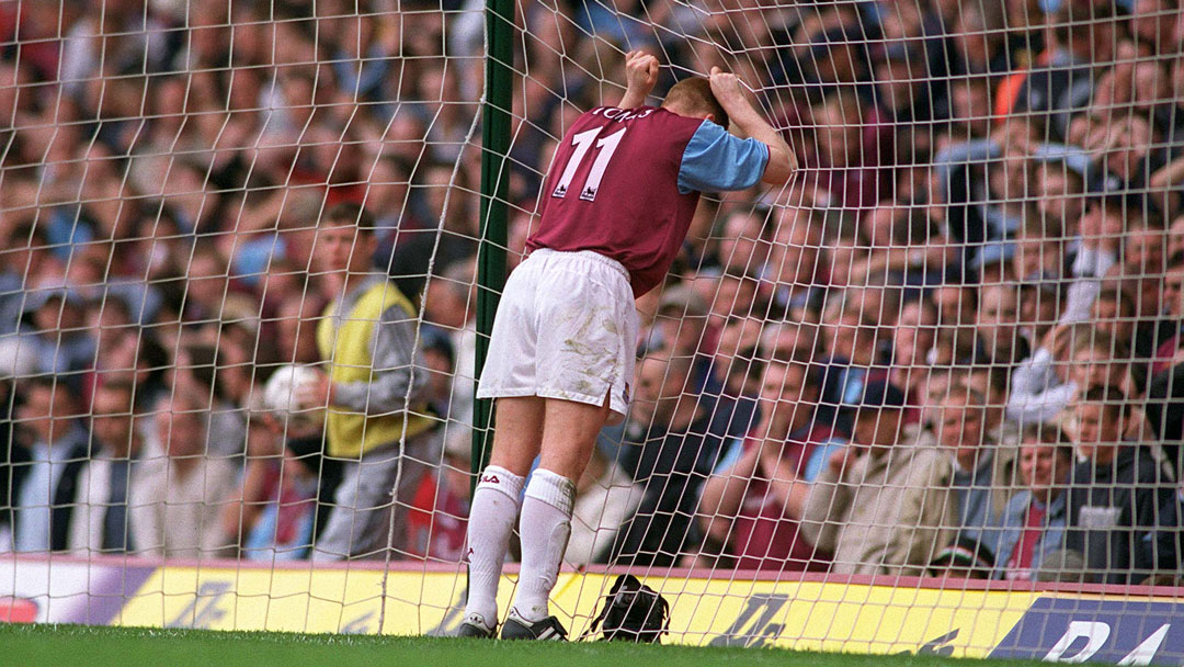 Steve Lomas shows his despair in May 2003