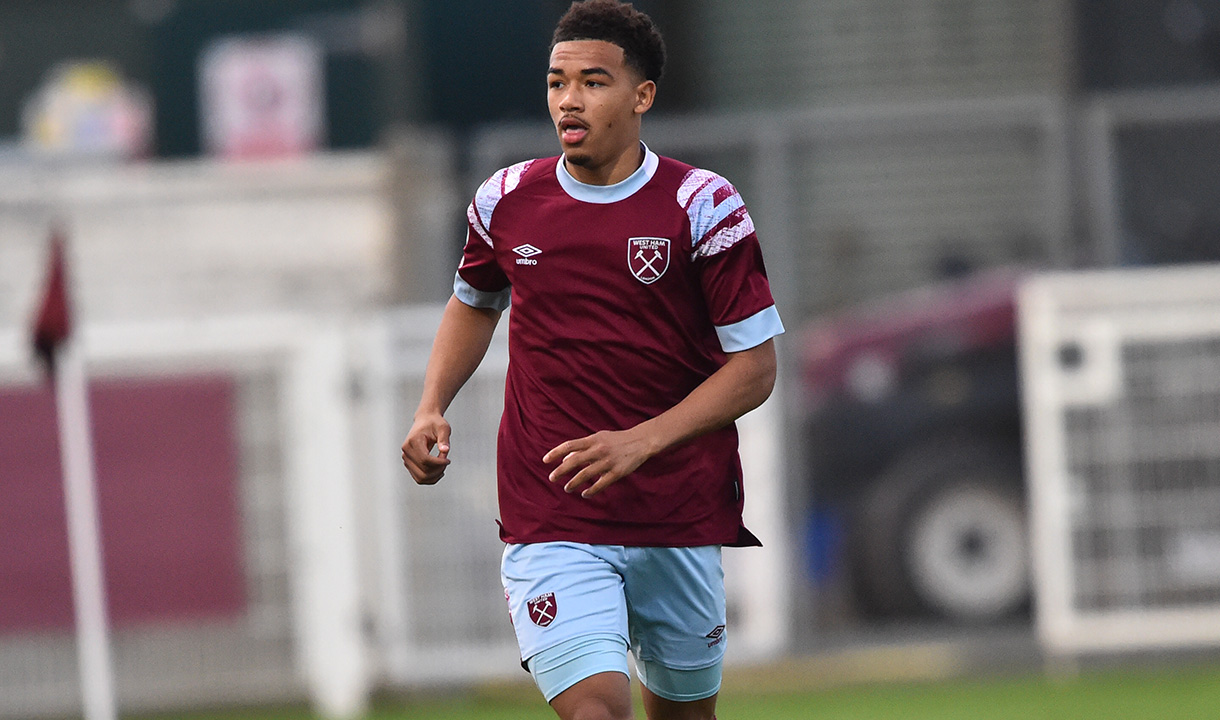 Junior Robinson in action for West Ham U21s