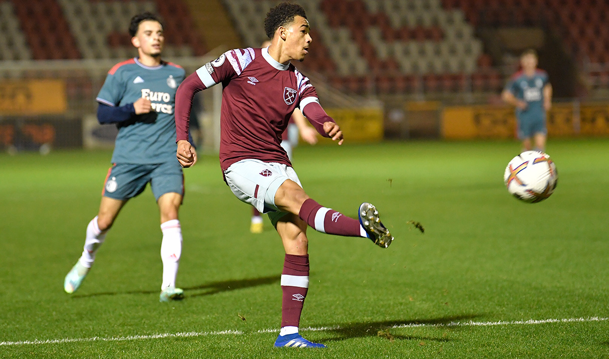 Junior Robinson in action for the u21s