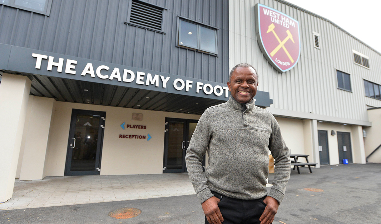 Ade Coker outside at Chadwell Heath