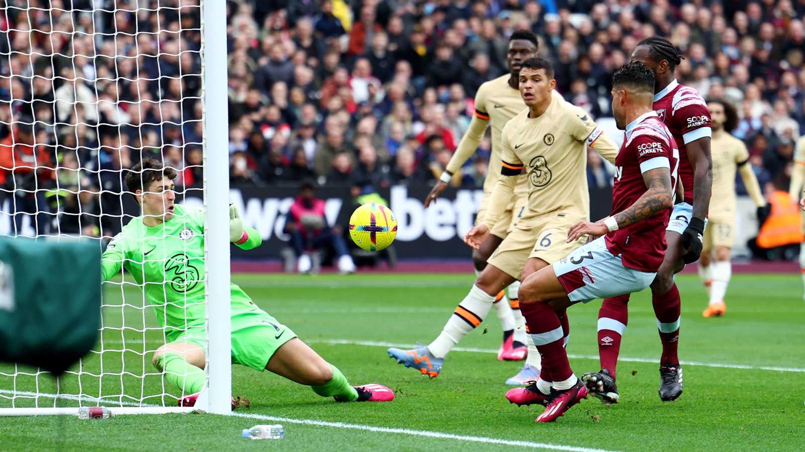 Emerson scores against Chelsea