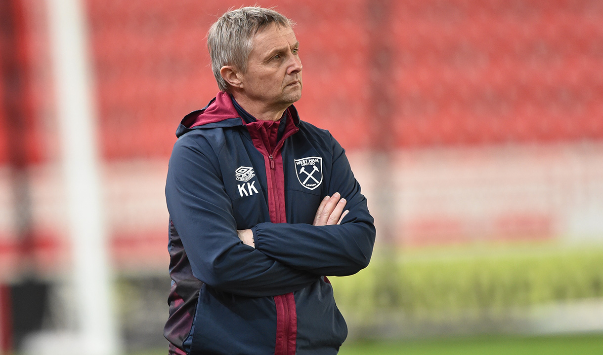 Kevin Keen watches on against Stoke City U18s