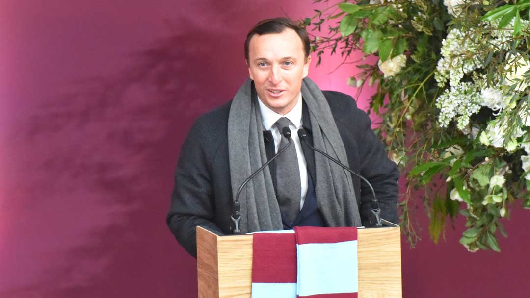 Mark Noble gives his David Gold eulogy