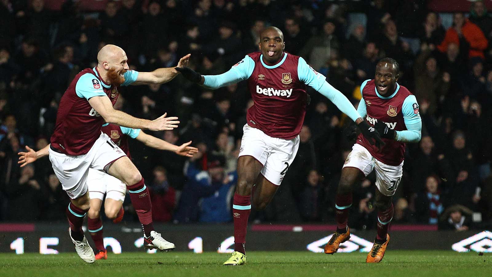 Angelo Ogbonna celebrates his dramatic winner against Liverpool in 2016