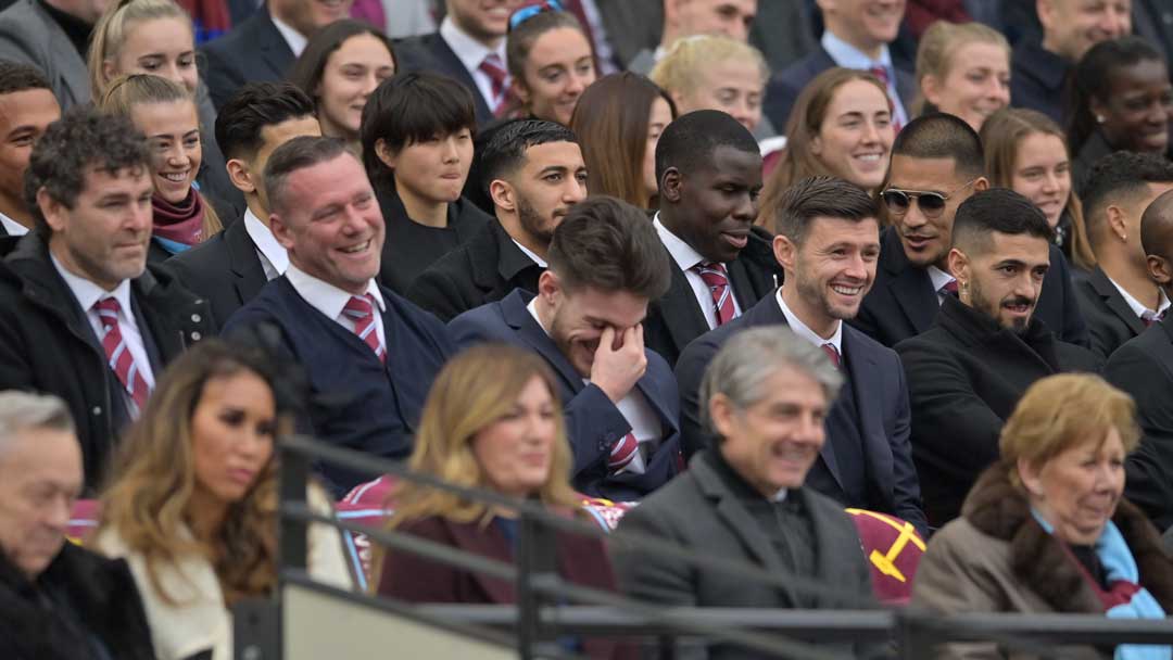 Backroom staff at David Gold's funeral