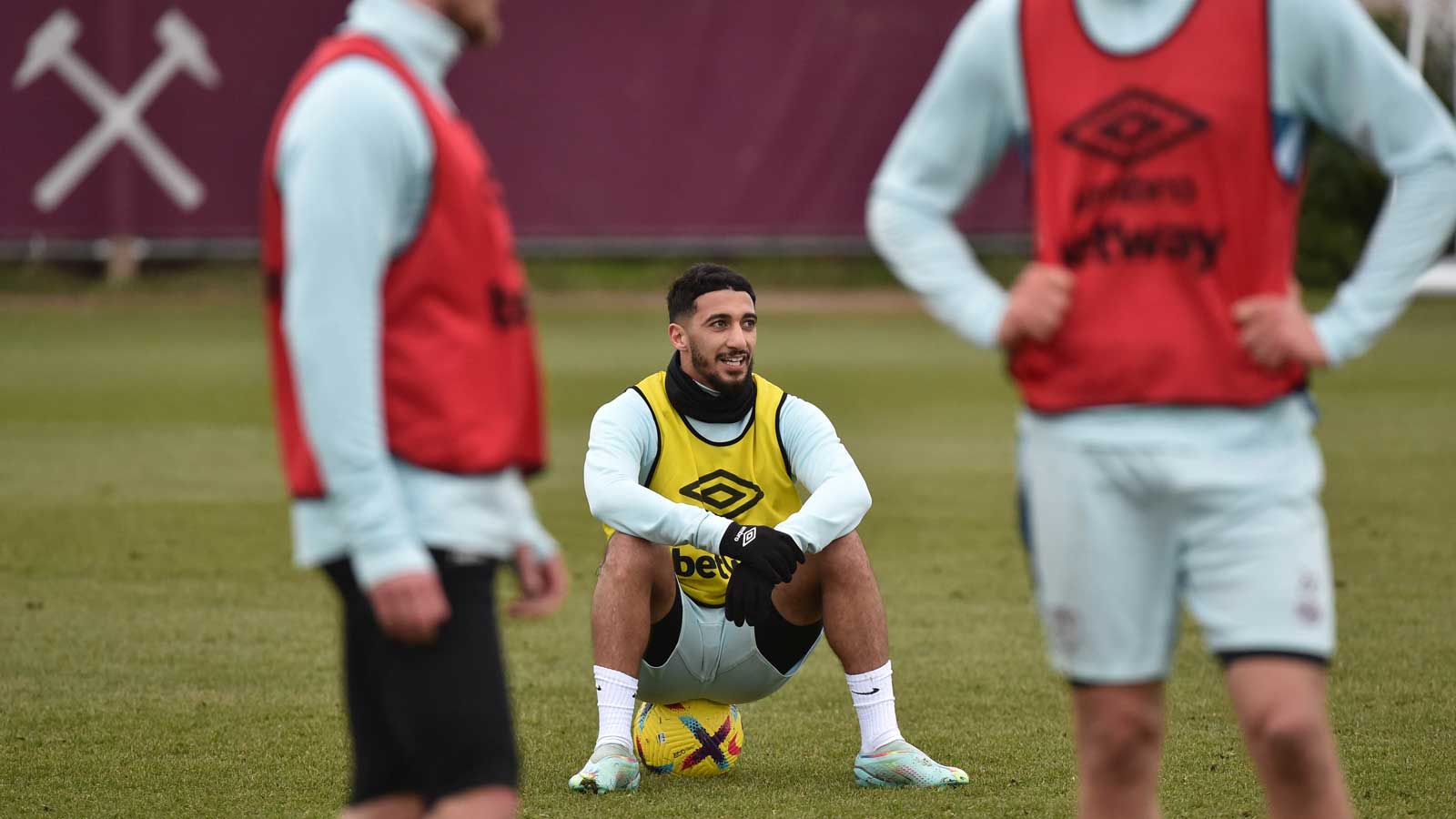 West Ham United train ahead of their meeting with Tottenham Hotspur