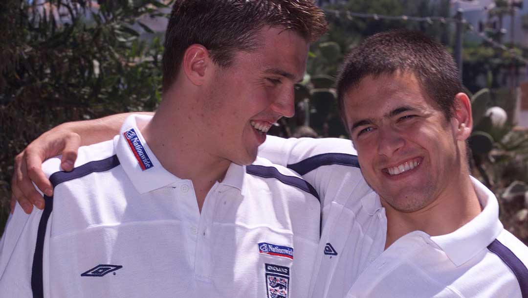 Michael Carrick and Joe Cole in England colours