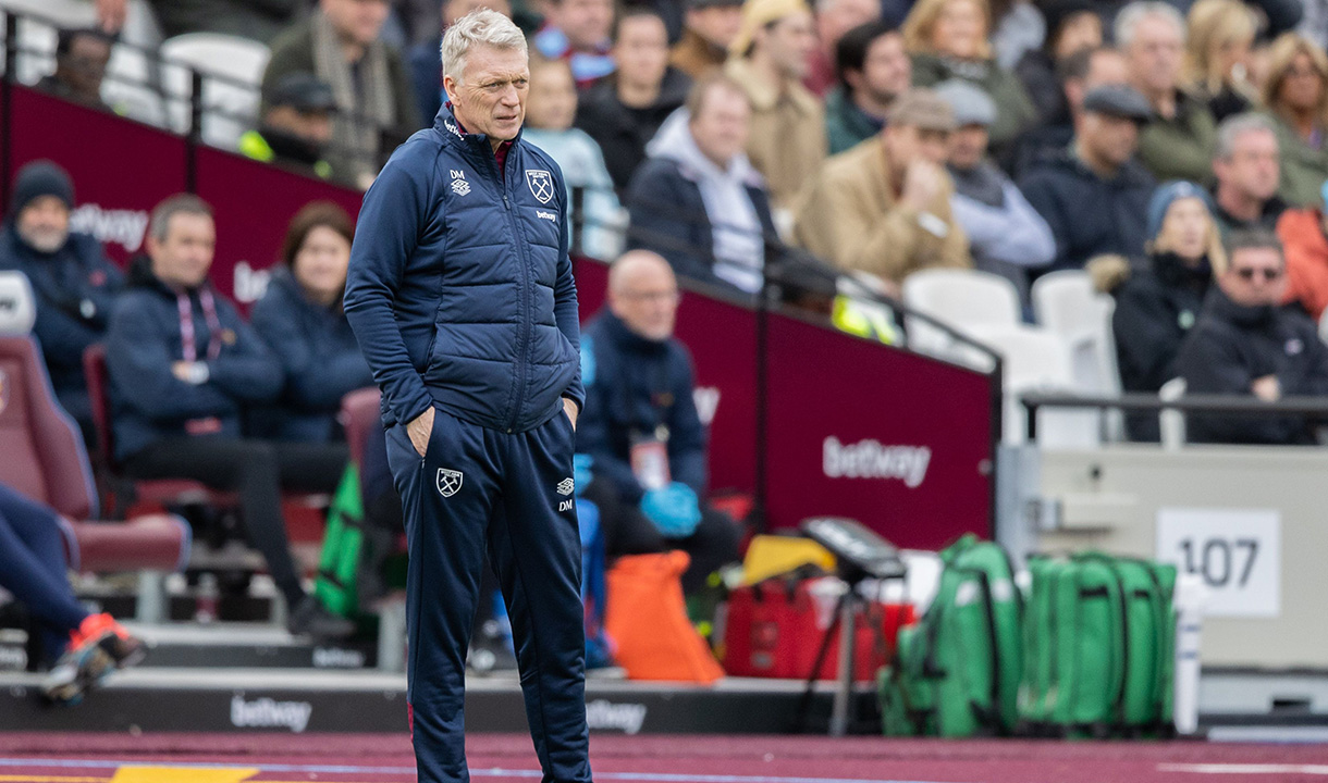 David Moyes watches on at London Stadium