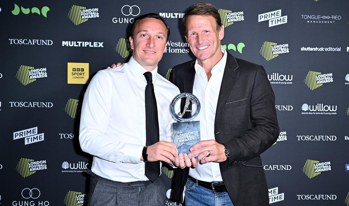 Mark Noble & Teddy Sheringham - London Football Awards