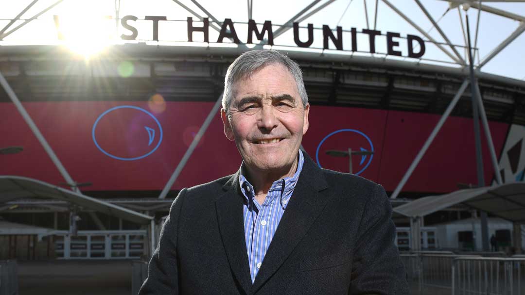 Tony Carr is a regular in the stands at London Stadium