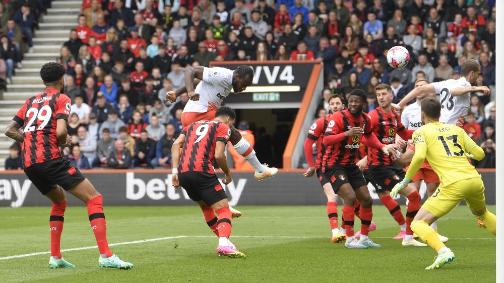 Michail Antonio scores at Bournemouth