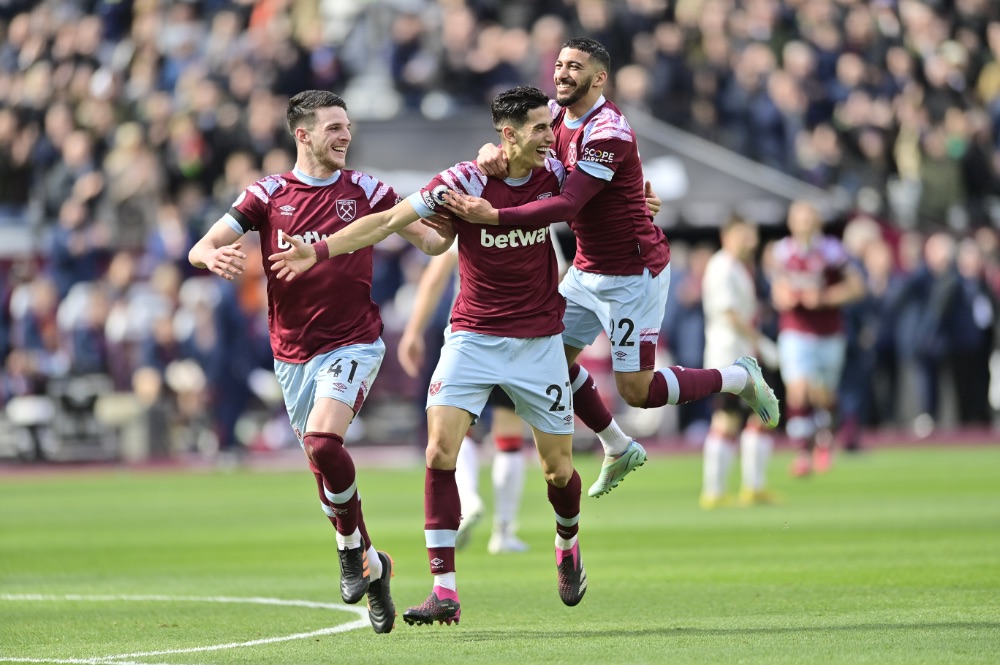 Nayef Aguerd celebrates his goal against Southampton