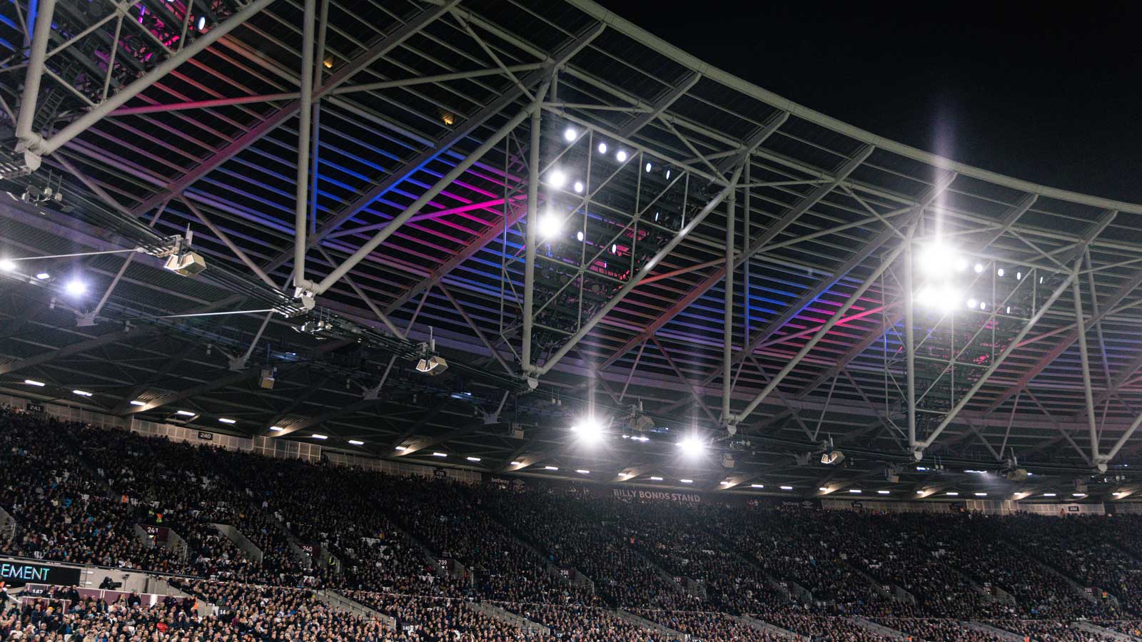 London Stadium lights