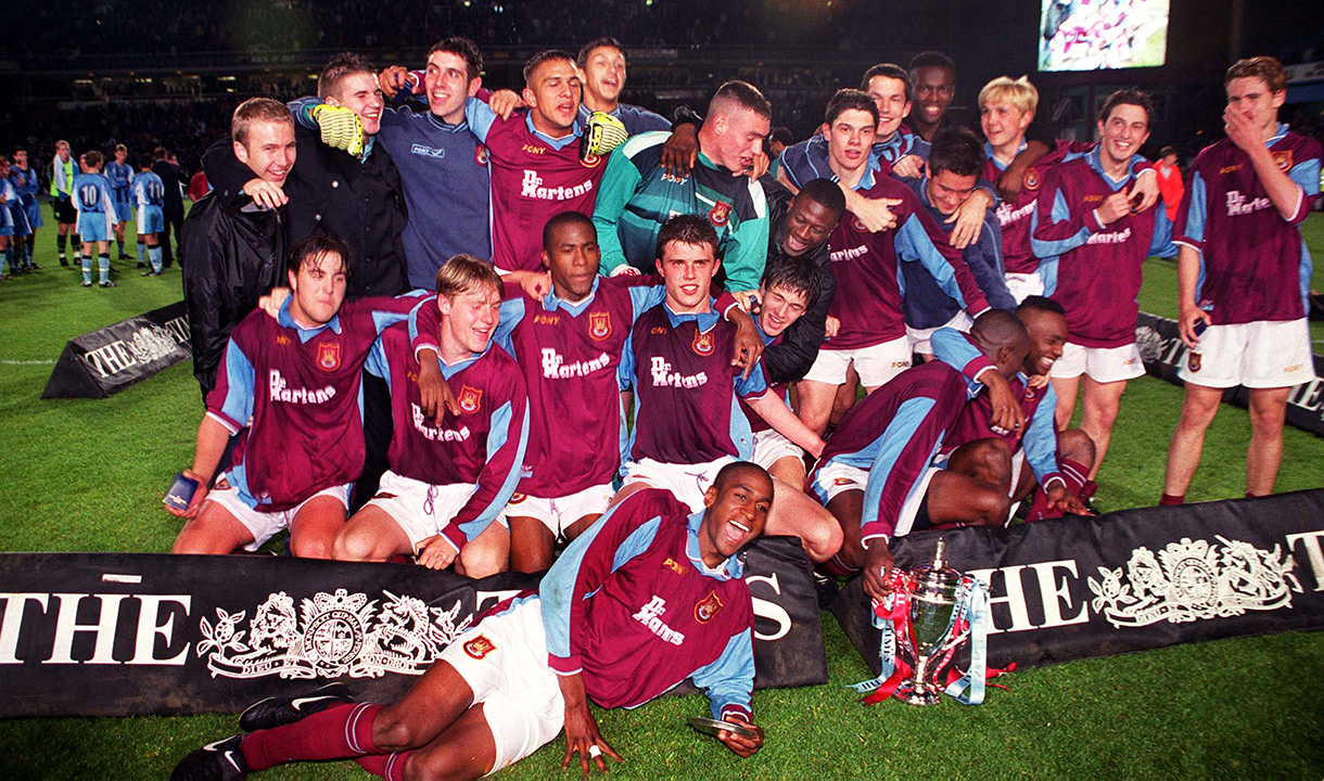 Joe Cole in action with the FA youth Cup team in 1999