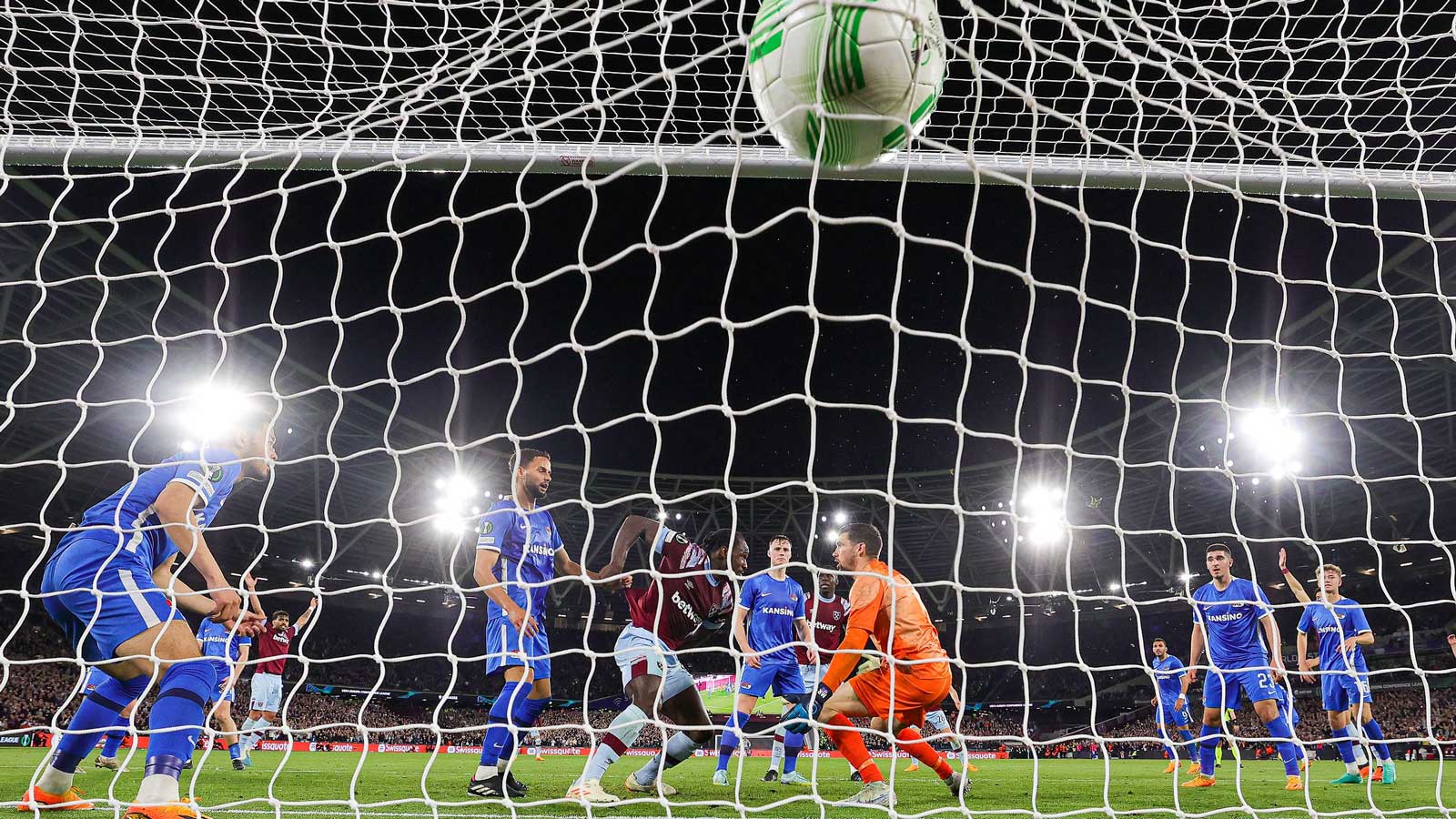 Michail Antonio scores against AZ