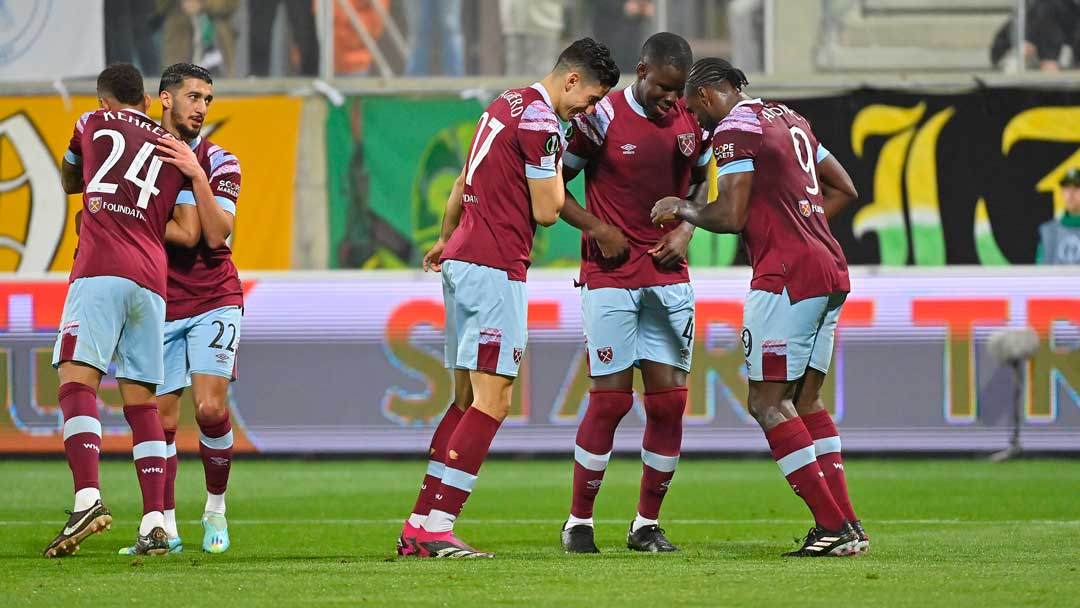 Antonio celebrates v Larnaca