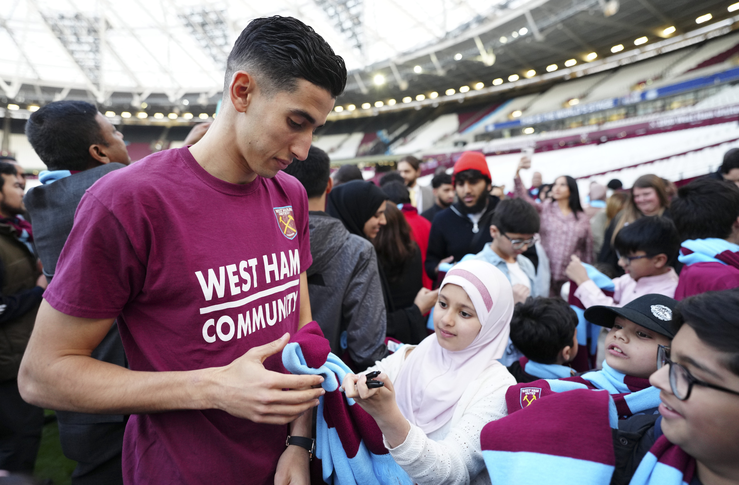 Aguerd at West Ham United's community Iftar