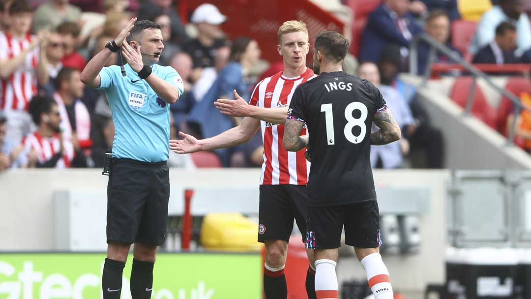 Michael Oliver rules a goal out