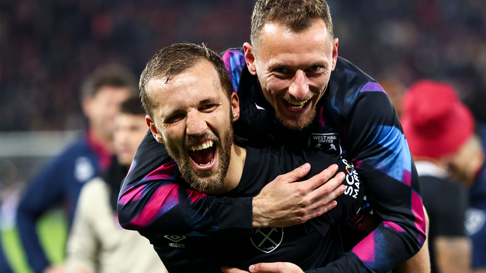 Prague, Czech Republic. 14th Apr, 2019. Tomas Soucek (Slavia) celebrates  his goal during the Czech first soccer league (Fortuna Liga), 28th round,  match SK Slavia Praha vs AC Sparta Praha, on April