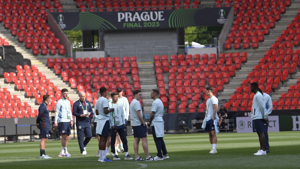 West Ham players visit the Eden Arena