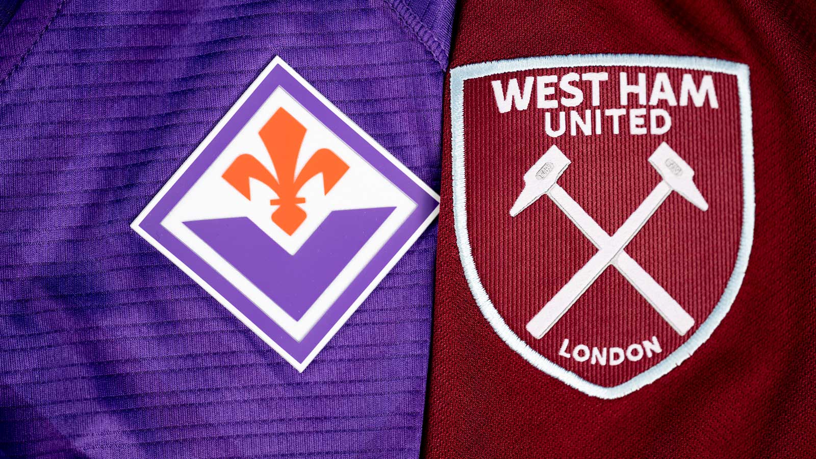 Fiorentina and West Ham United shirts side by side