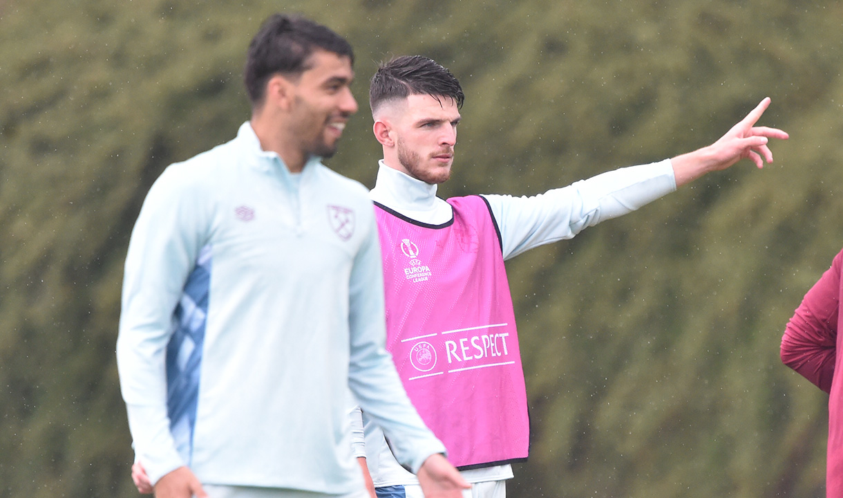 Dec and Paqueta in training