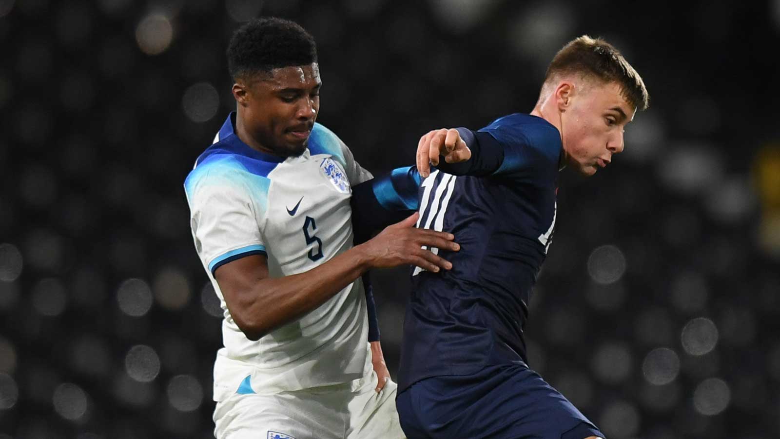 Ben Johnson in action for England U21