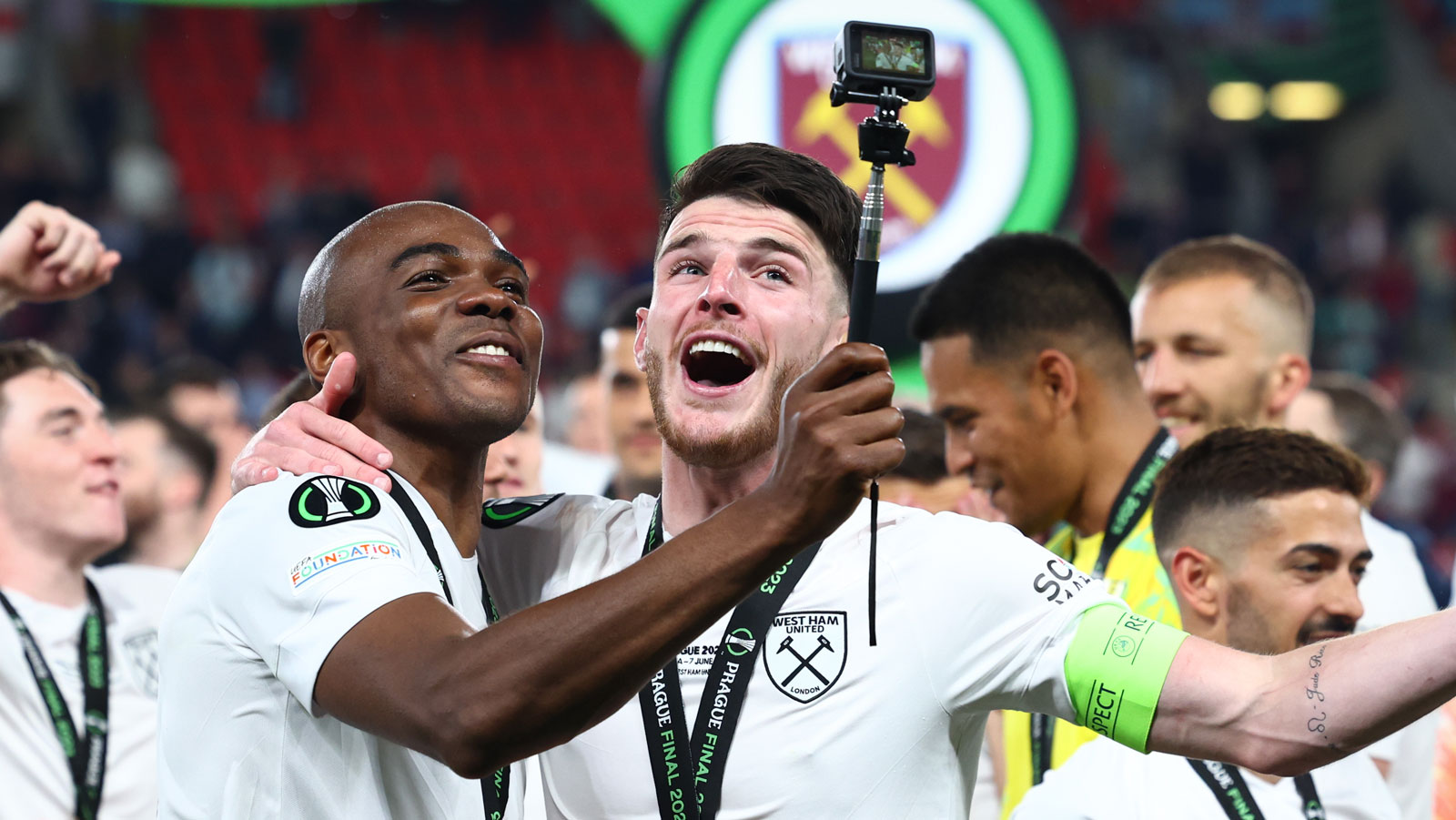 Angelo Ogbonna films celebrations with a GoPro