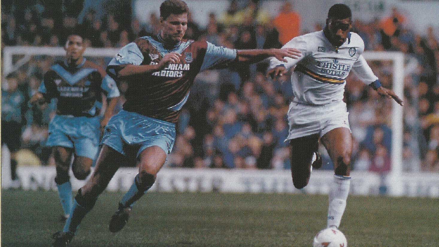 Marc Rieper on debut against Leeds United in 1994