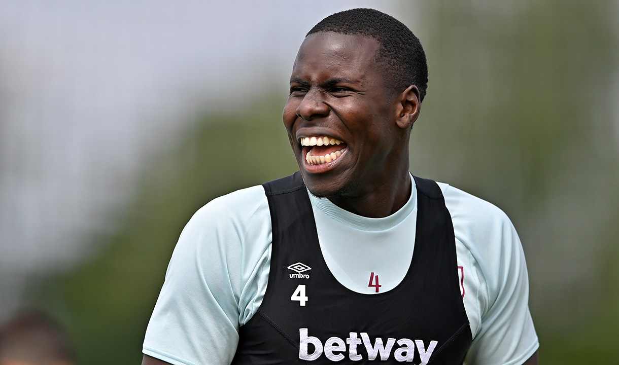 Zouma all smiles in training