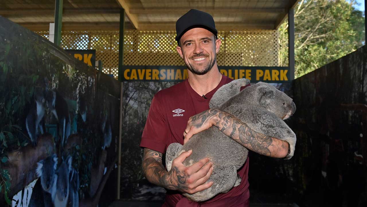 Danny Ings with a koala