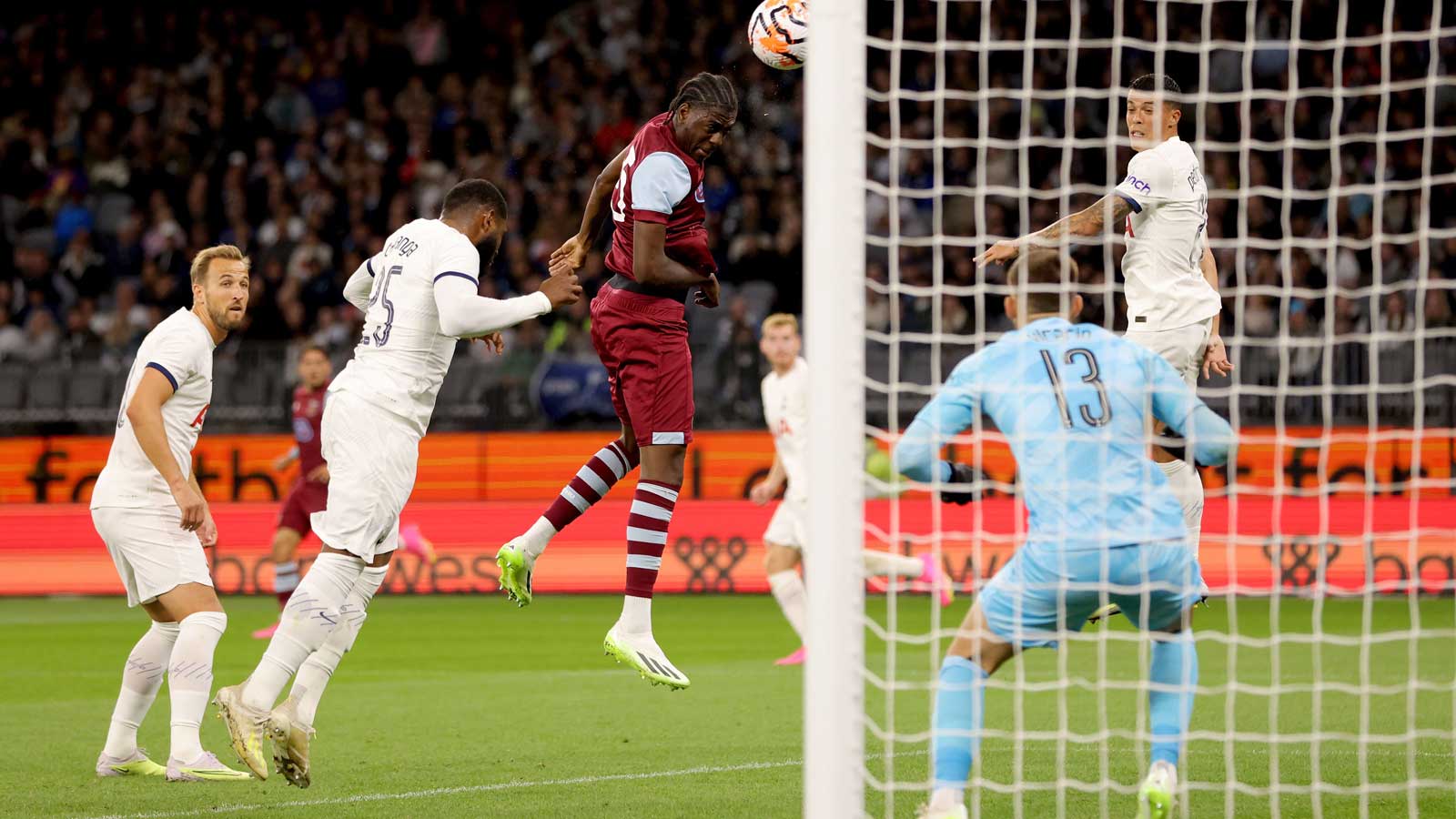 Divin Mubama scores against Tottenham Hotspur